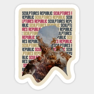 David sculpture graphic design Sticker